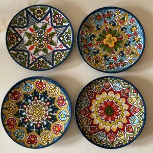 SET OF 8 🍽️ Pottery Barn Talavera Melamine Plates